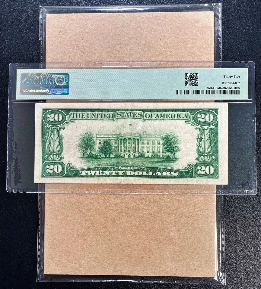 Fr. 1870-H 1929 $20 FRBN ST. LOUIS PMG 35 - VF - Image 2 of 2