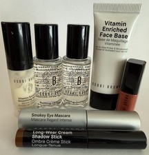 Bobbi Brown 7-Pc Travel Size Makeup Skincare Set w Face Base, Gloss, Mascara