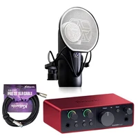 Focusrite Scarlett Solo USB-C Audio Interface 4th Gen w Aston Element Mic Bundle