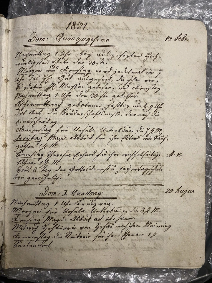 Rare Annuntiationes Divinarum Expositura Huldsessen Handschrift Manuskript 1830 - Bild 2 von 4