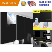 Customizable Portable Window Shades - 40" x 57" Blackout, No Installation