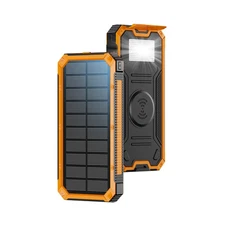 20000Mah Solar Power Bank with Wireless Charging, 2 USB & USB-C Ports, Waterproo