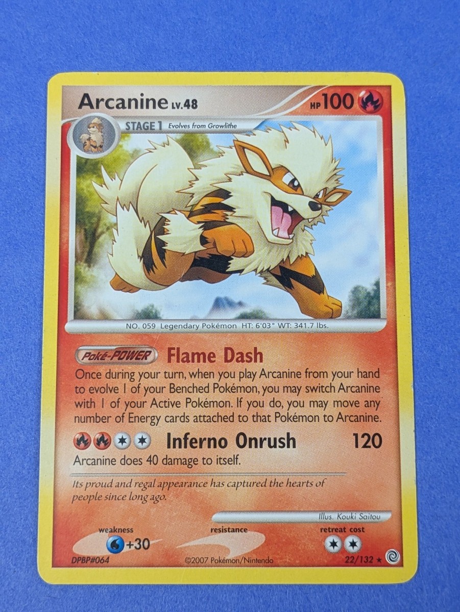 Arcanine - 22/132 - Rare Secret Wonders - Pokemon Card - MP | eBay