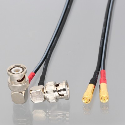 10-32 Microdot Lock Spring  to BNC Right Angle Cable Flaw Detector Accelerometer