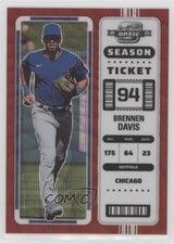 2023 Chronicles Contenders Optic Season Ticket Red Wave Prizm Brennen Davis 0it8