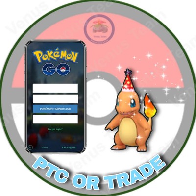Pokémon Go   Shiny Charmander Red Party Hat   P T C 80k Dust  