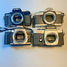Bulk Lot 4 Minolta SLR Bodies - STRIPPED - As Pictured
