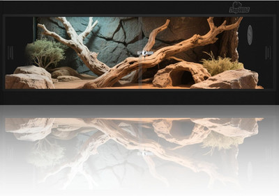 65 Gallon PVC Reptile Enclosure,  48''X18''X18'' Terrarium/Tank with Heavy-Duty Scr