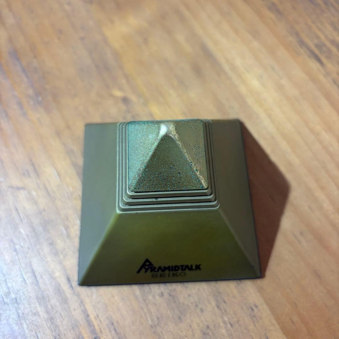 SEIKO PYRAMID TALK Retro Pyramid-Shaped Alarm Clock with Voice