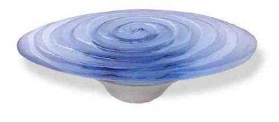(As-Is) (5 Pack) 3-3/4 inch Betsy Fields Swirl Pull Light Blue with Satin Nickel