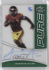 2015 Leaf Trinity Pure Auto Green 3/10 Javorius Allen #PA-JA1 Auto pn1