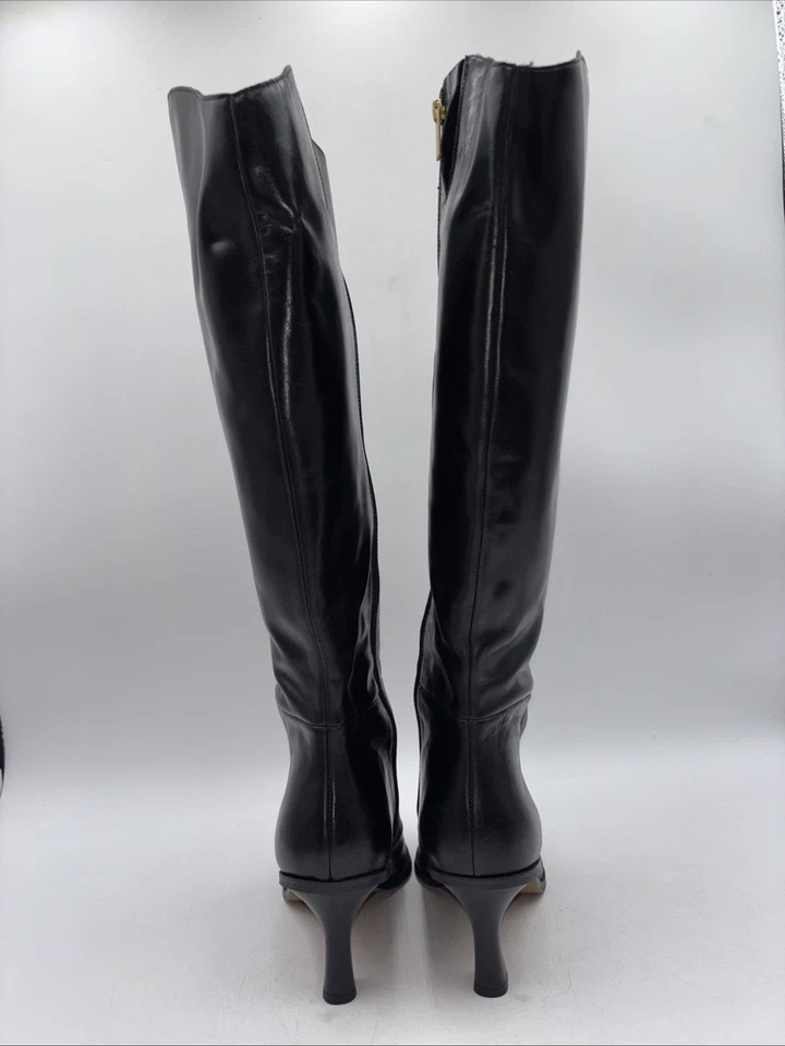 Vince Camuto Women’s Emily, Black Leather Knew High Boots, Size 9W XC - Image 4 of 4