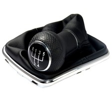 Schaltsack mit Schaltknauf für VW Golf 4 Bora Schalter 5 Gang Chrom Rahmen 12mm