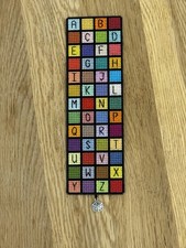 Point de croix complet - Marque-page ABC multicolore fait main