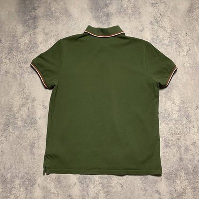 Moncler Polo Shirt Green Logo Short Sleeve Mens Size M-L | eBay