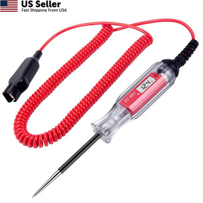 Large Size Heavy Duty 3-48V Digital LCD Circuit circuit tester, White 