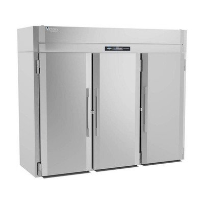 Victory RIS-3D-S1-PT-HC 101'' 3-Section Roll-Thru Refrigerator w/ 6 Solid Door...