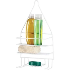 Bath Bliss 2 Shelf Hanging PE Coated Shower Caddy, White