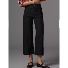 Maeve The Colette High-Rise Magic Fabric Wide-Leg Cropped pants size 28 Petite