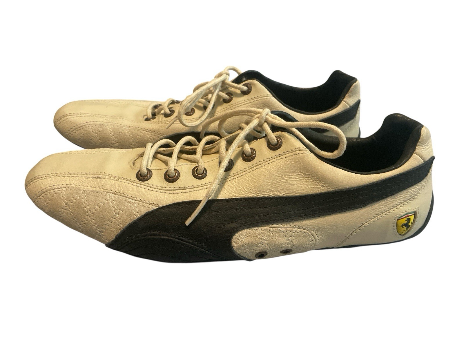 Puma Ferrari Vintage Supersqualo Leather Shoes- US Size 9.5 Men’s Cream