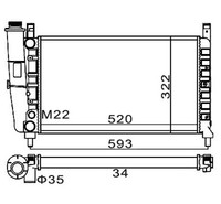 Hart 600 405 KüHler, MotorküHlung FüR Fiat