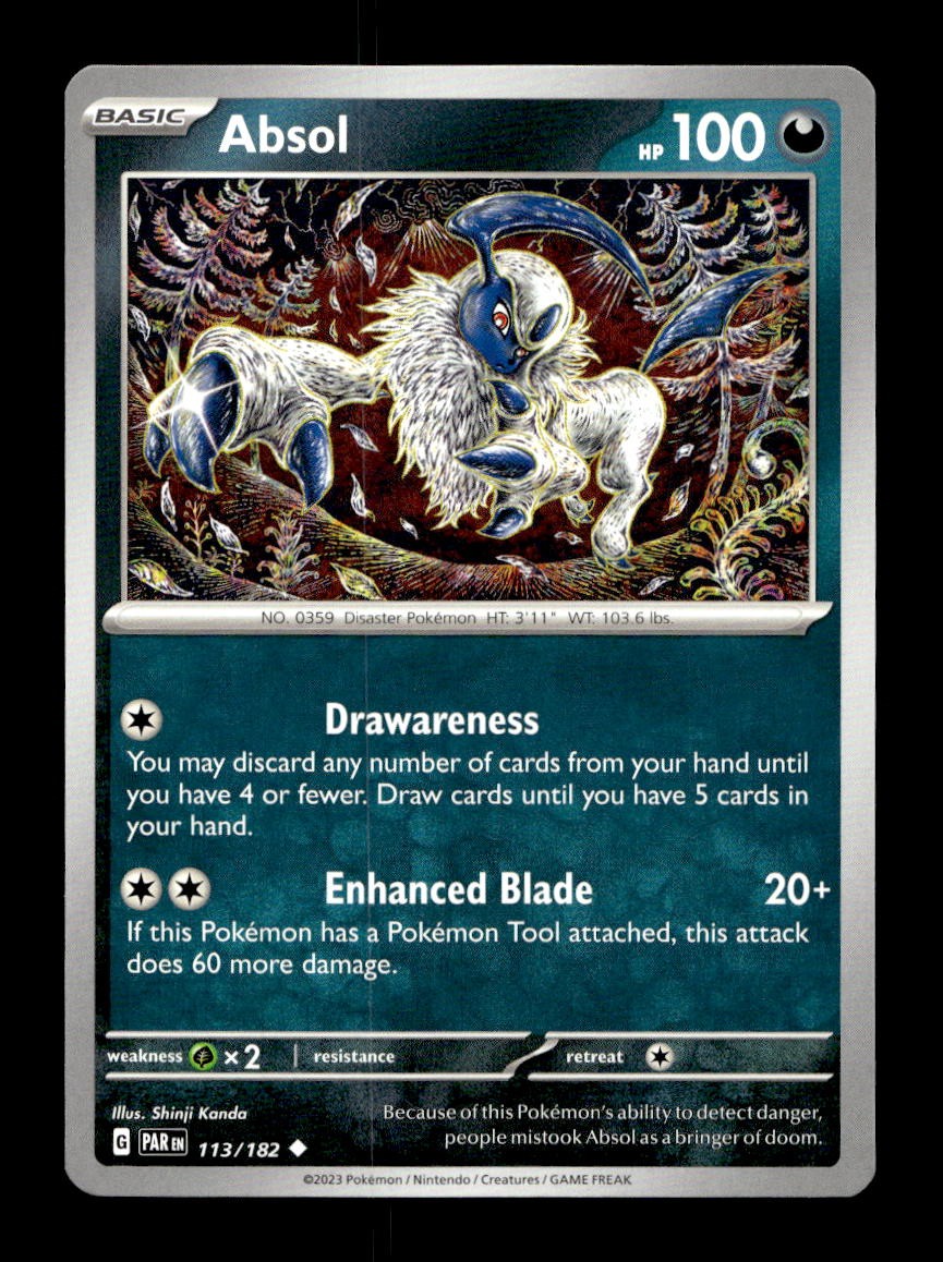 Absol 113/182 Uncommon Paradox Rift Pokemon Near Mint