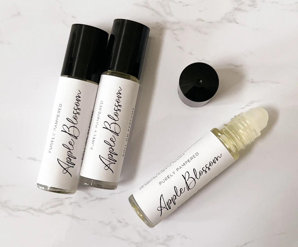 Aceite de perfume rollo flor de manzano botella de 10 ml fragancia floral afrutada fuerte Foto 4 de 4