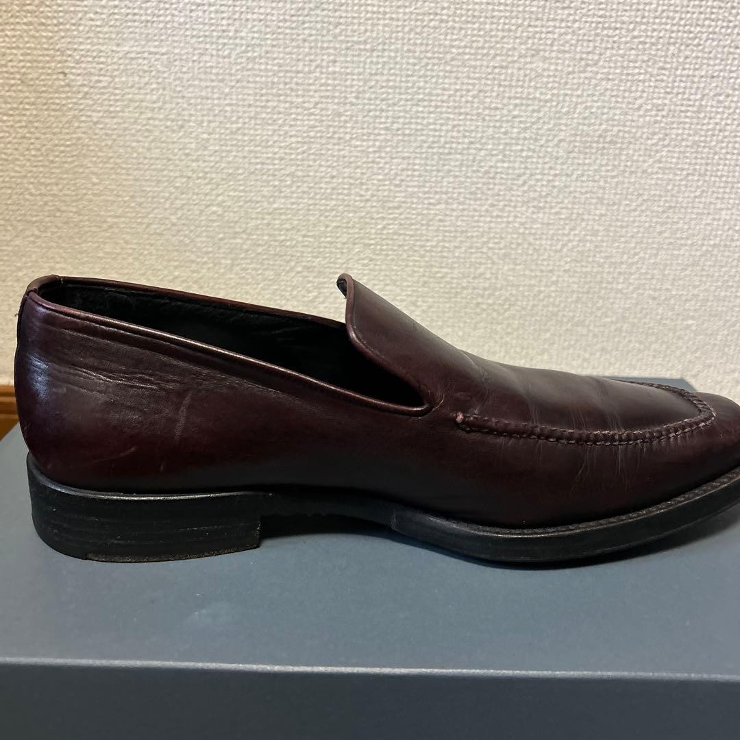 Giorgio Armani Leather Loafers Dark Burgundy 25cm Made in Italy Excellent Condi image 10