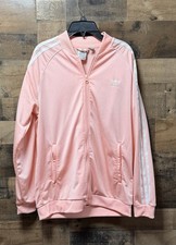 Adidas Originals Pink Track Jacket Youth XL Fits Women  s XS/S Trefoil