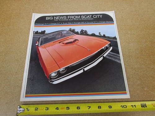 1970 Dodge Scat Pack sales brochure 16pg ORIGINAL Charger Challenger Coronet