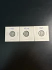 1923, 1924, 1925 Mercury Dimes - 3 Coin Lot. Good Condition. 90% Silver.