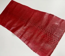 Red Piece Genuine Python Snakeskin Leather real hide snake skin Rattle Boa 484