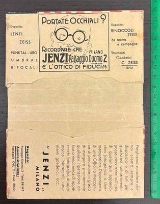 ADVERTISING NOTEBOOK ENVELOPE FOR PHOTO NEGATIVES - JENZI MILAN