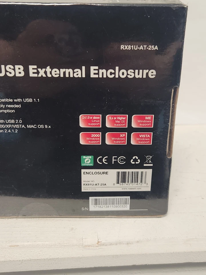 ROSEWILL 2.5” SATA to USB 2.0 External Enclosure Kit Tools Brand NEW Sealed - Image 4 of 4