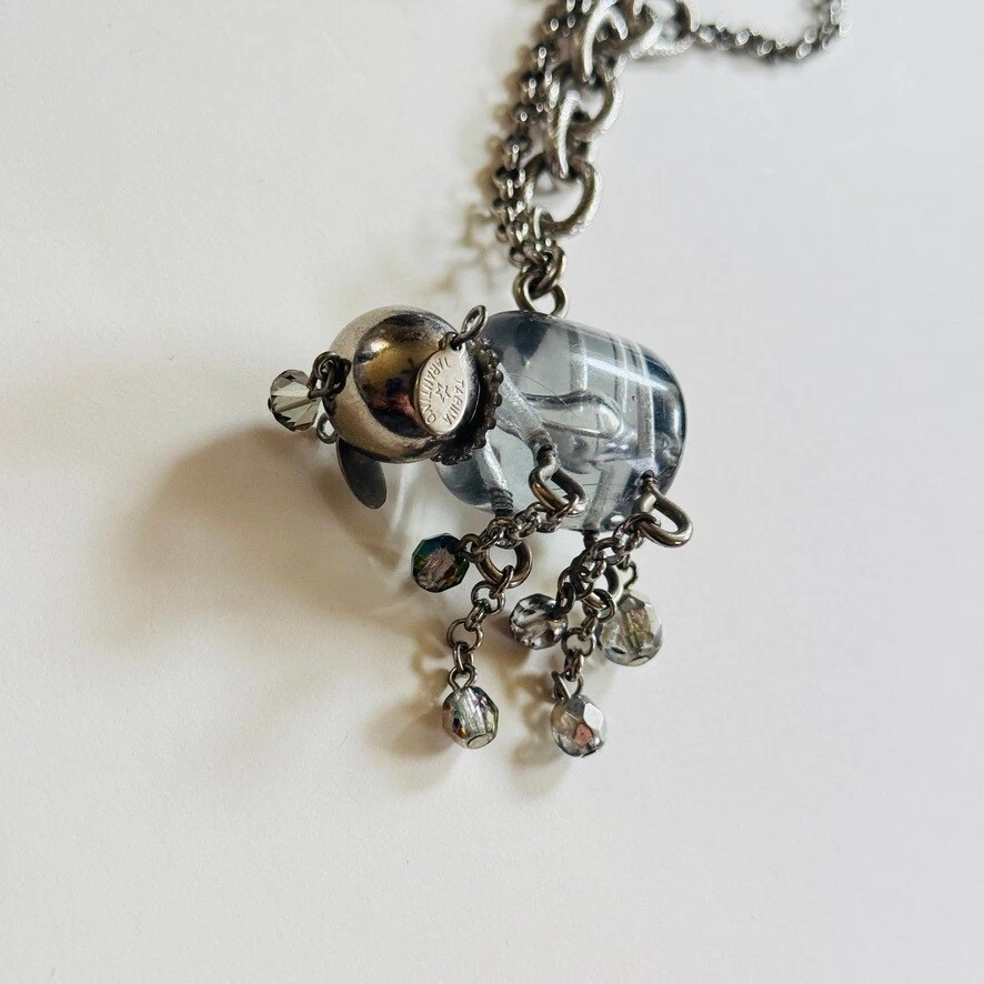 Tarina Tarantino signed Dog Necklace Clear Lucite Statement Designer high end - Image 2 of 4