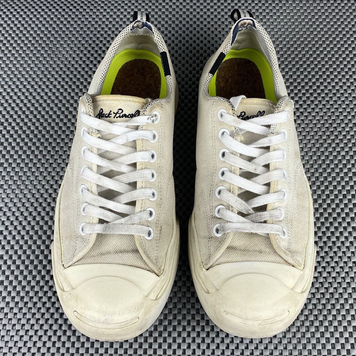 Converse Jack Purcell Shoes Mens 7 Womens 8.5 White Lace Up 
