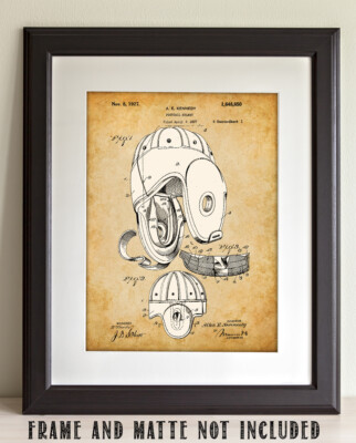 cool football helmet phrames Football Helmet - 11x14 Unframed Patent Print