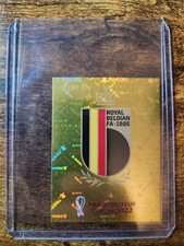 2022 Panini FIFA World Cup USA Stickers- Belgium Team Logo Gold Foil #BEL 2