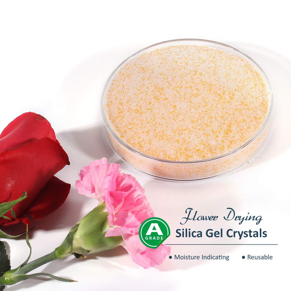 Silica Gel Flower Drying Crystals 8 LBS, Color Indicating, Reusable