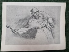 Bodenfund/ /Sammeln/Zeichnung/ Militaria/ Alt/ Kunst/  