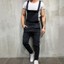 thumbnail 14  - Men Denim Dungarees Work Pants Bib and Brace Zip Fly Jumpsuit Jeans Trousers