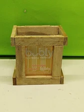 Wood Pen Holder, Bubly Wooden Remote Control Pencil Holder Caddy, Rustic Tik Tok