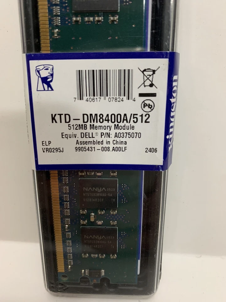 NANYA 256MB 1Rx16 PC2-3200U-333-10-C1 Desktop Memory RAM NT256T64UH4A0F-5A - Image 2 of 4