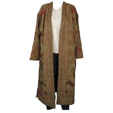 Coat/robe | Jamawar Designer| Full Sleeve| Handloomed| Merino Boiled Wool|copper