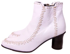 J. W. Anderson White Stitch Detail Ankle Boots Women's Size 36 US 6