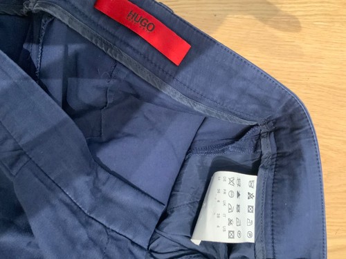 Hugo Boss Hose Chino Blau Dunkelblau Marine 34 Marlene Weites Bein - Bild 2 von 5
