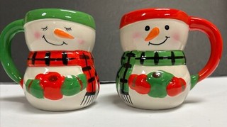 2 Bay Island His & Hers Snowman Christmas Mug Coffee Tea Hot Chocolate Cup 2019