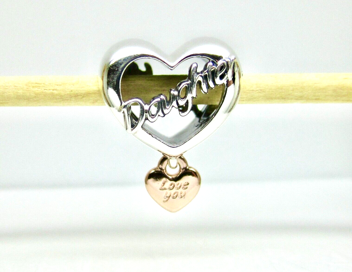 Authentic Pandora #782327C00 Love You Daughter Heart Charm