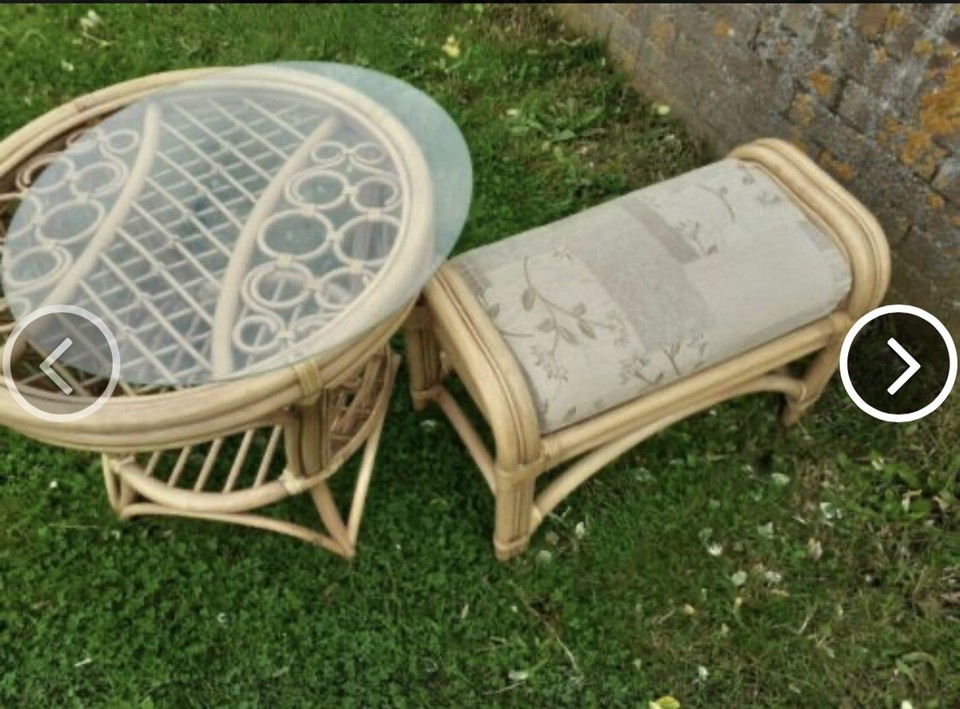 Cane conservatory furniture used eBay