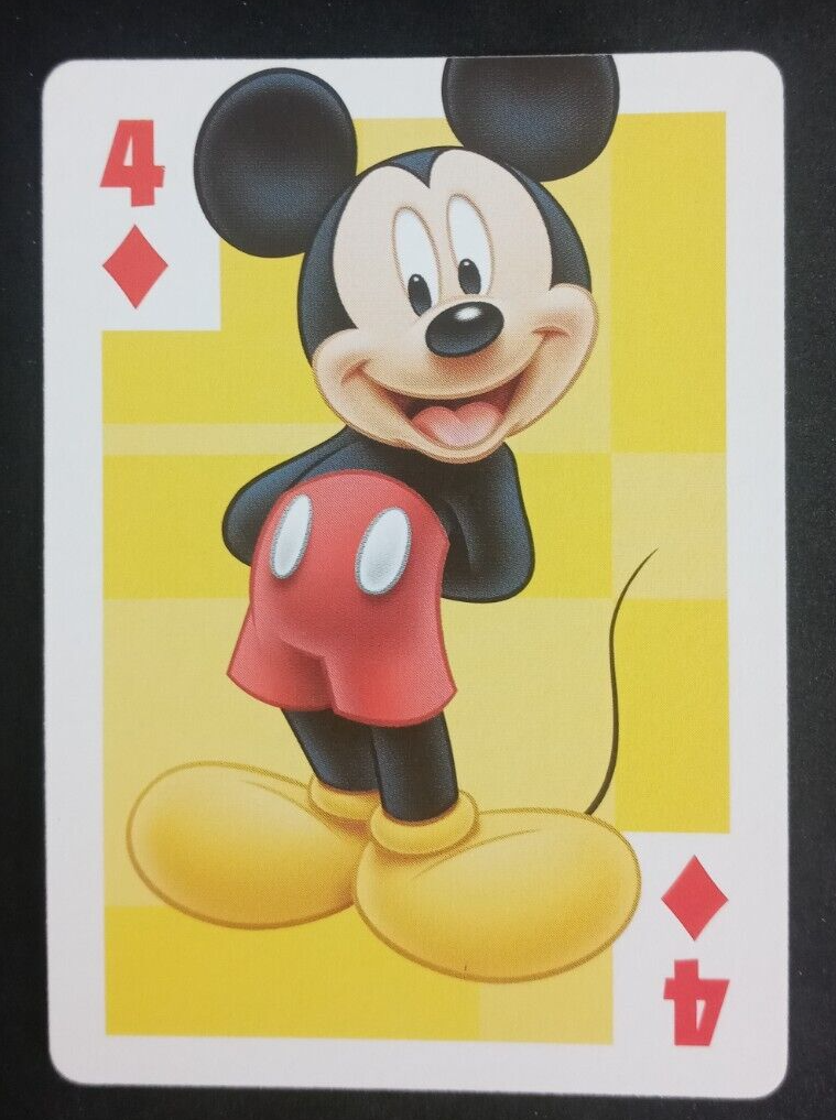 Disney Mickey Mouse Playing Card Mickey 4 Diamonds | eBay
